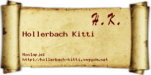 Hollerbach Kitti névjegykártya